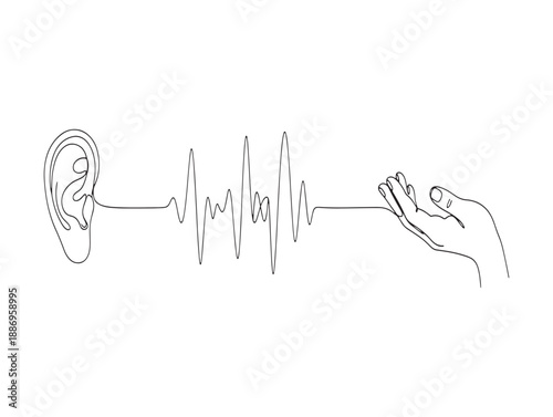 Minimalist line art illustration of a heartbeat formed from running shoes and footprints