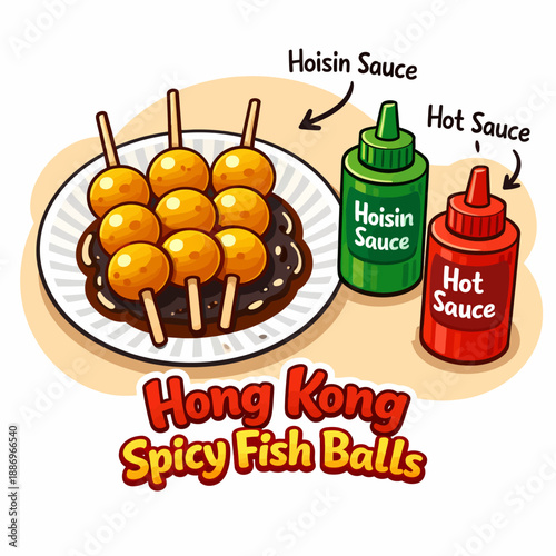 Hong Kong spicy fish balls platter