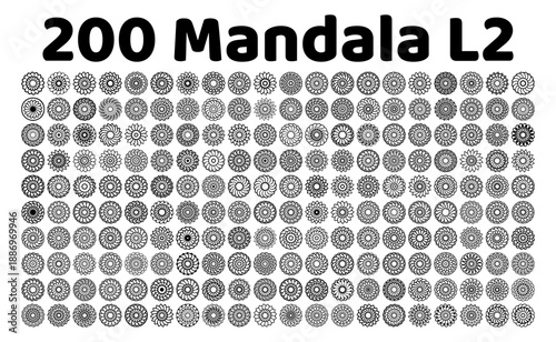various mandala collections - 200 set yoga pattern