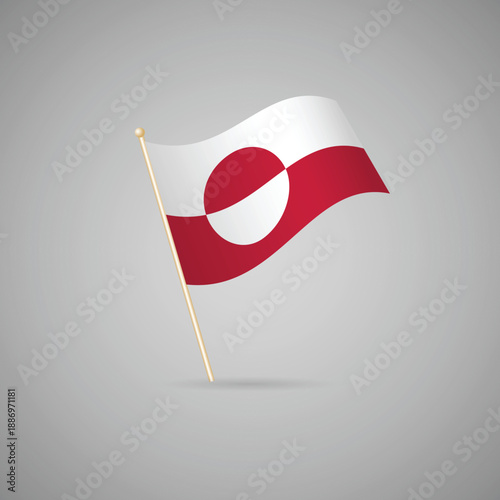 Flag of Greenland. Vector illustration