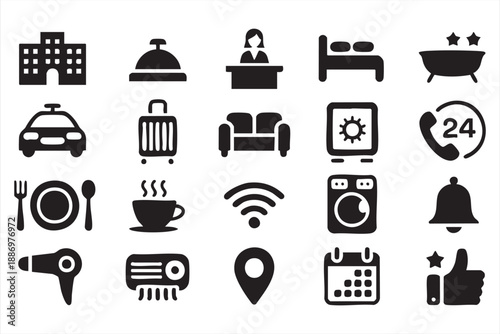 Hotel Amenities Icons for Guest Experience Platforms