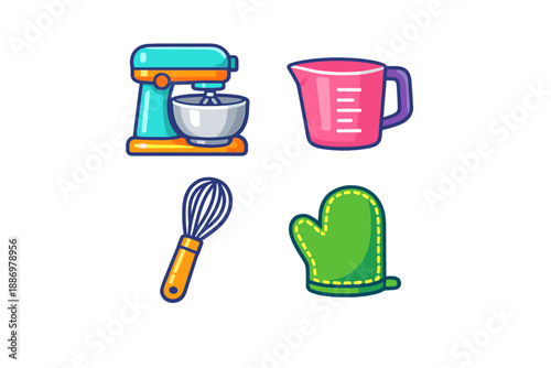 Kitchen tools for baking and cooking prepare for a fun time in the kitchen with essential equipment for mixing, measuring, and baking activities