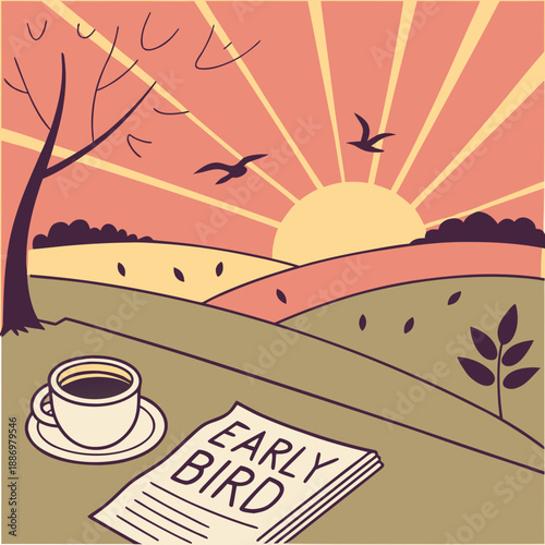 Early Bird Offer Animation with Sunrise & Dawn Theme
