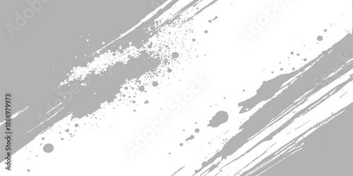 Abstract grunge ink splat background with black paint splashes and liquid brush textures on a dark vector banner design featuring a dirty stain border and splatter pattern illustration