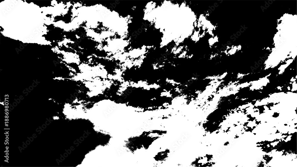 Obraz premium Black and White Dramatic Cloudscape Texture for Sky Replacement Overlay