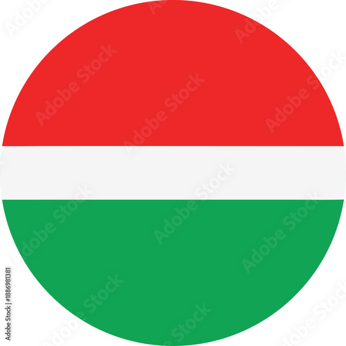 Free Download red white green circle flat geometric illustration - GFXLoad