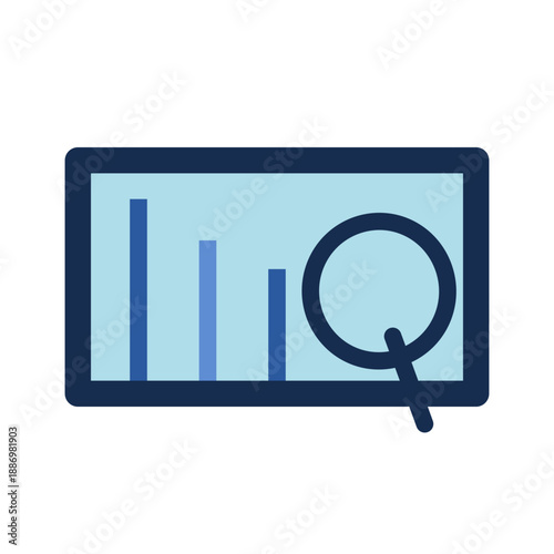 Analytics and Statistics Icon in Flat Styles
