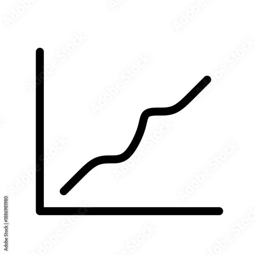 Line Chart Icon in Outline