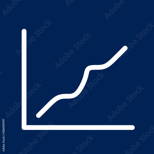 Line Chart Icon in Solid 