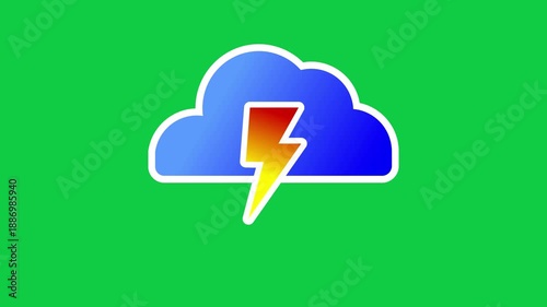 cloud and tunder animation