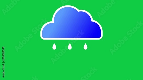 cloud rain weather animation 