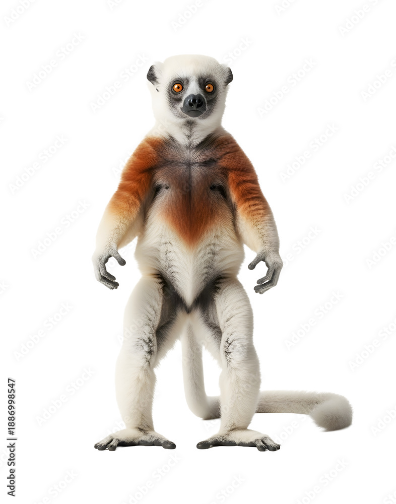 Naklejka premium Ring tailed lemur isolated on transparent background