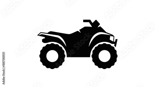 Vector illustration of, on transparent background of a robust quad bike for off-road adventure and recreation