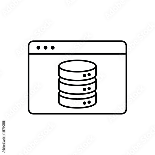 Icon a server storage browser window, isolated against a clean background.