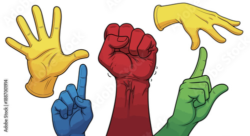 Diverse hands showing unity and solidarity together.