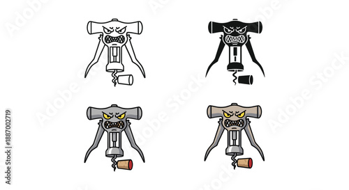 Corkscrew wine opener in different design and style