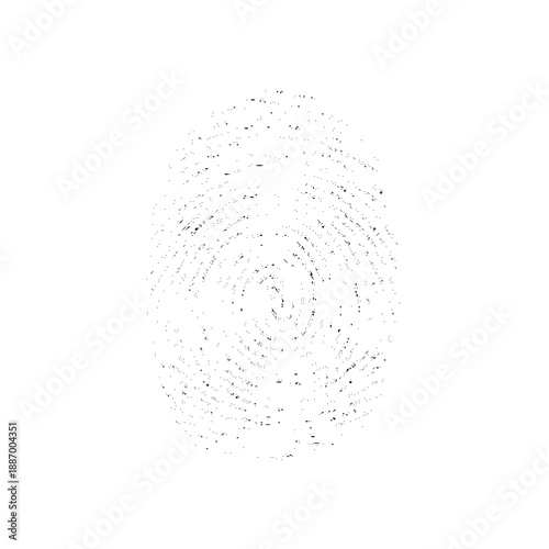 An abstract fingerprint design with a grunge texture background. Vector fingerprints Transparent background.	
