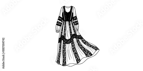 Sheer Layered Maxi Dress Romantic Silhouette