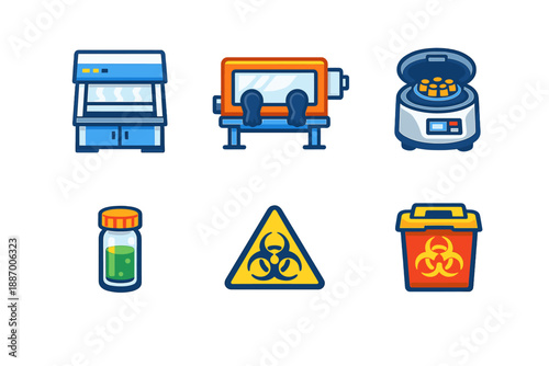 Equipment used for handling hazardous materials in a laboratory setting to ensure safety and proper containment during experiments or research activities