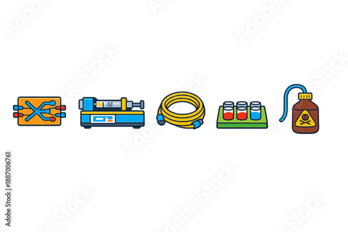 Tools and materials displayed in a laboratory setting during a science experiment in a controlled environment