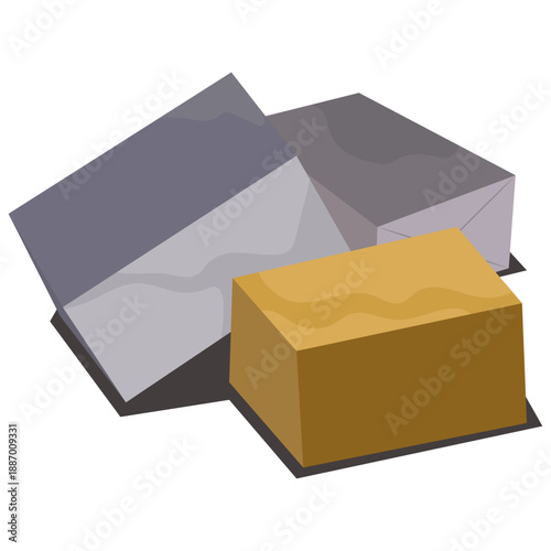 Bouillon cubes and wrapped bouillon cubes.