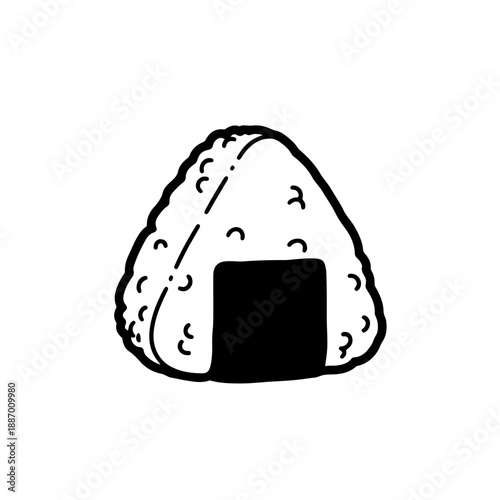 Minimalist Hand-Drawn Onigiri Icon
