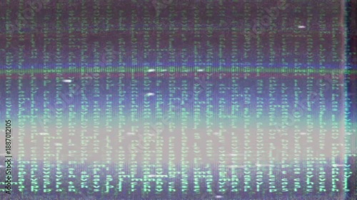 Wallpaper Mural Digital Code Stream: Abstract representation of binary data and digital code flowing across the screen. Torontodigital.ca