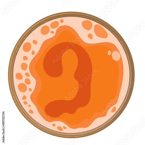 beer mug top view vector.