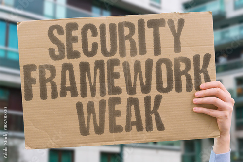 Canvas Print "Security Framework Weak" Defense structures lack coordination