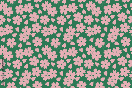 桜文様 シームレス 5-13-4