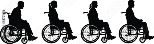 Black silhouettes of a man and women reading books in various positions including sitting on a cube and reclining comfortably for education