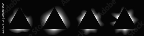 Set of triangle illuminate light frames