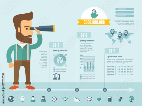 technology infographic template vector customizable elements