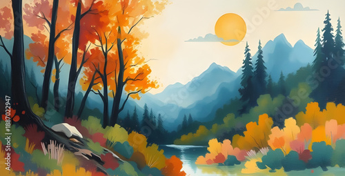 abstract, landscape, oil, painting, artwork, canvas, texture, brush, stroke, pigment, color, rich, expressive, creative, modern, contemporary, scenery, nature, horizon, mountains, valley, terrain, sky