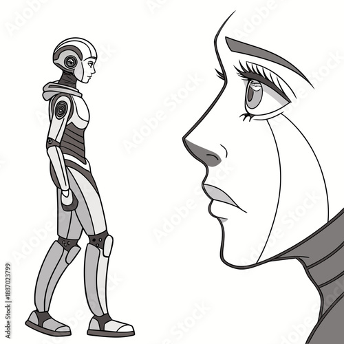 Compelling Humanoid Android with Realistic Eyelashes but Subtle Flaws, Highlighting the Uncanny Valley in AI Creation