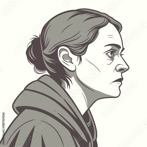 Enigmatic Human Portrait with Subtly Unnatural Facial Features, Evoking the Uncanny Valley and AI Evolution