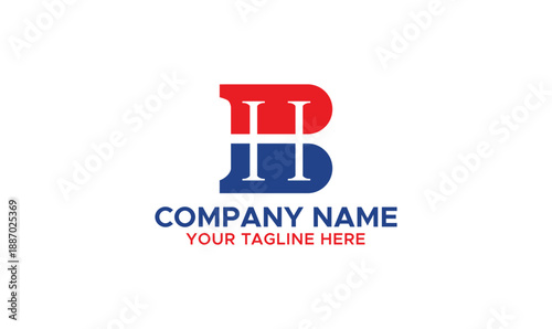 Letter BH logo design, Template, Logo design