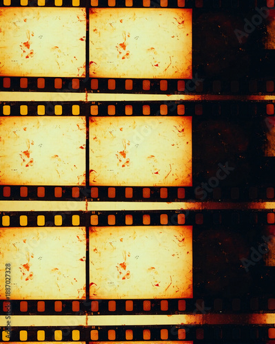 Medium format color film frame. Blank large format blank film negative or picture frame, free photo space.	