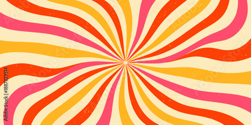 Abstract swirling pattern with vibrant orange pink and cream colors