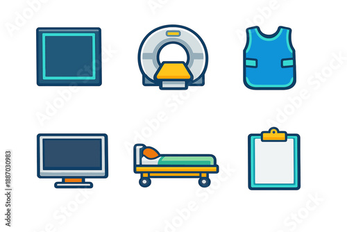 Medical equipment and tools in a healthcare setting for patient diagnosis and treatment use at a hospital