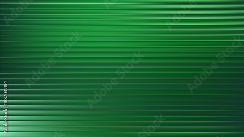 Glass green fractal with gradient bg texture for horizontal effect pattern. Background lines banner with fluted colorful glossy for line ribbed prismatic. Glowing cyber glass with linear.