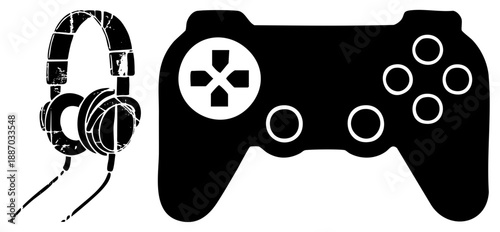 Gaming Controller and Headphones for Immersive Entertainment Experience