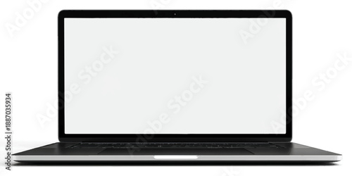 a Laptop with blank screen