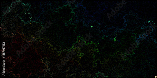 Futuristic abstract green screen looping animated background with alpha channel featuring a digital matrix pattern and glowing technology data lines