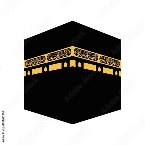 Kaaba Islamic Holy Place Mecca Saudi Arabia Vector Icon
