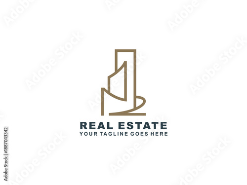 Real Estate logo Template collection, abstract house and building icons for property branding