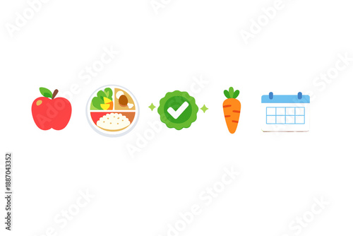 Healthy food choices promote good eating habits for a balanced diet throughout the week while planning meals for better nutrition and lifestyle choices