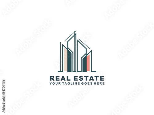Real Estate logo Template collection, abstract house and building icons for property branding
