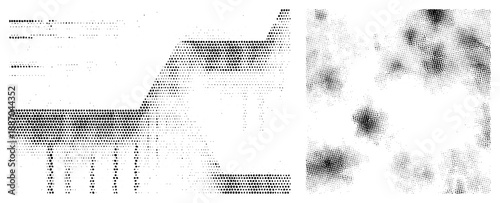 Halftone Dot Illustration with Gradient Density Variation