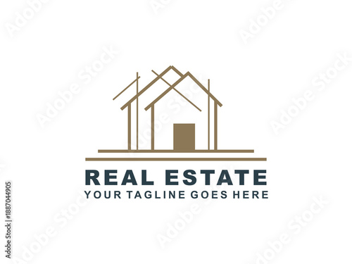 Real Estate logo Template collection, abstract house and building icons for property branding
